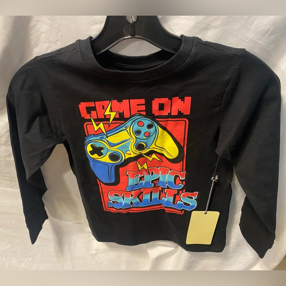 Copper Denim 6 Boys game on epic skills T tee black long sleeve shirt